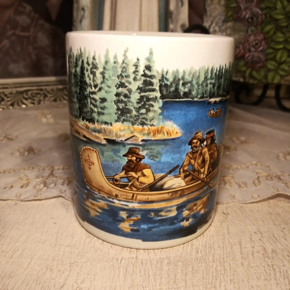 3/$18 Vintage Otagiri Stanley Papel Western Themed Coffee Mug - Picture 3 of 8